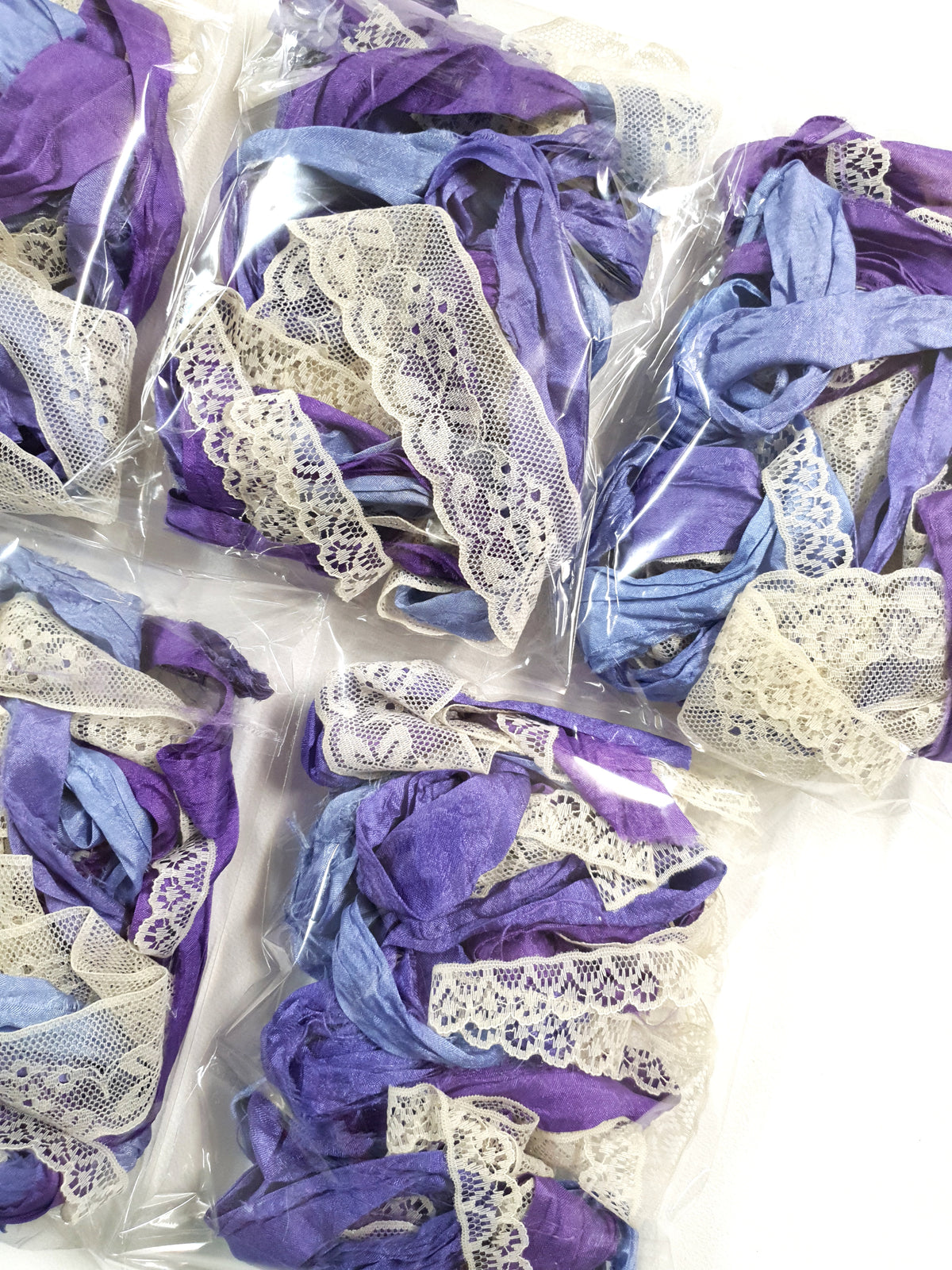 Pretty Purples – Sari Silk & Vintage Lace Pack - KJ