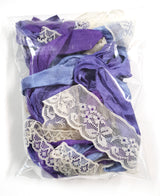 Pretty Purples – Sari Silk & Vintage Lace Pack - KJ