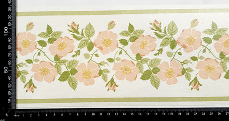 Vintage Pink Floral Wallpaper Border – 1 Metre – KM