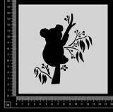 Koala in a Tree - Stencil - 150mm x 150mm