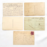 Authentic Vintage/Antique French Postcard - Set of 5 - LK