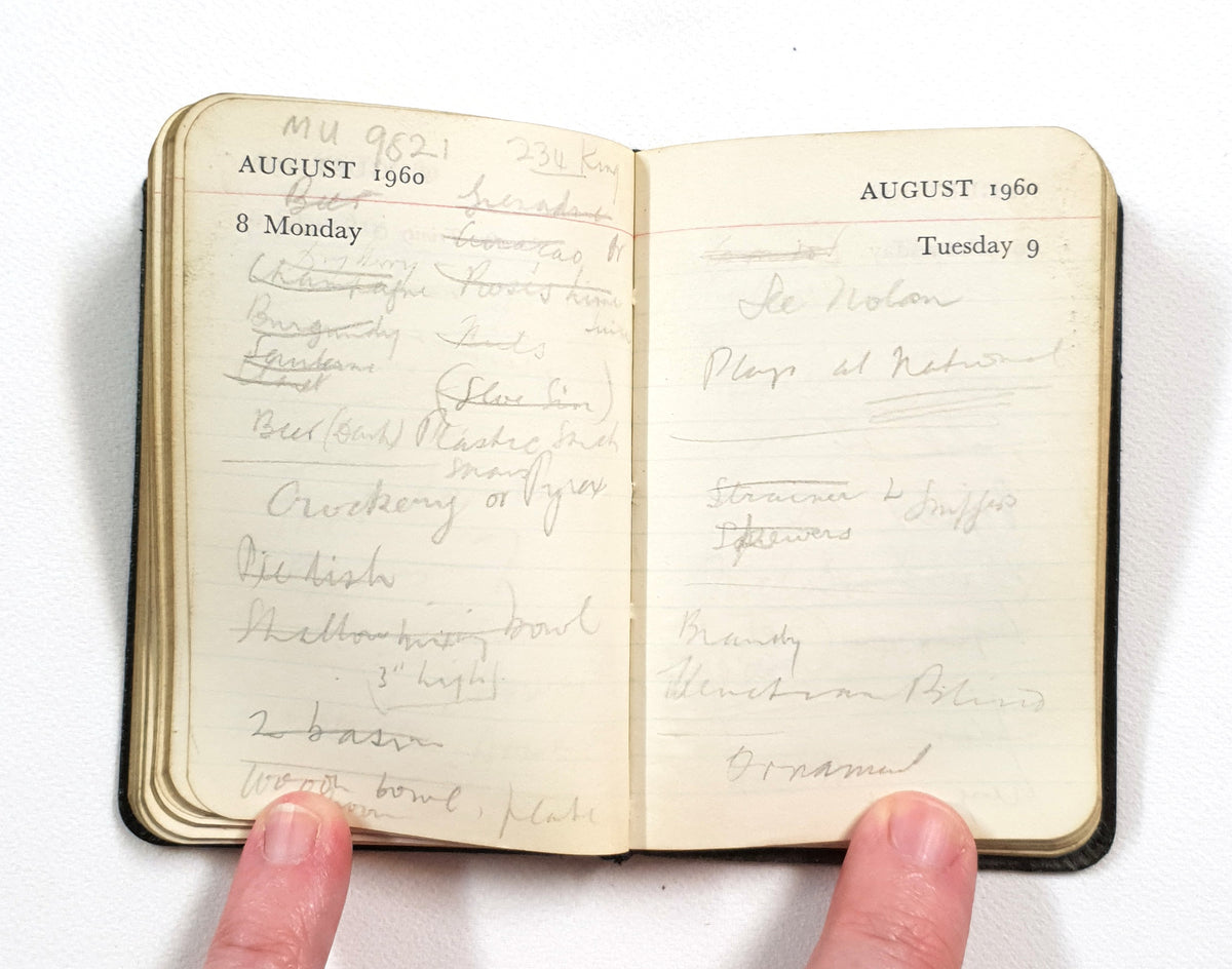 1960 Handwritten Pocket Diary - LS