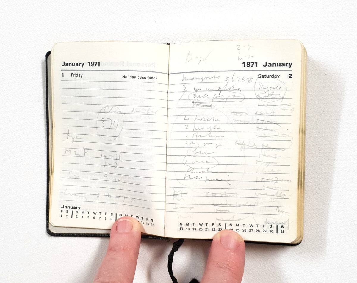 1971 Handwritten Pocket Diary - LM