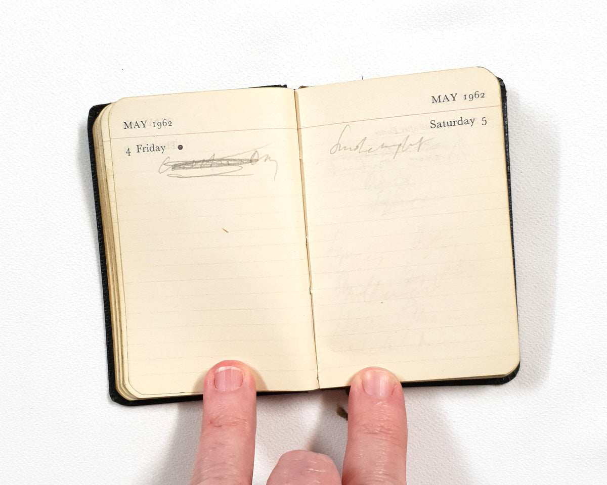1962 Handwritten Pocket Diary - LO