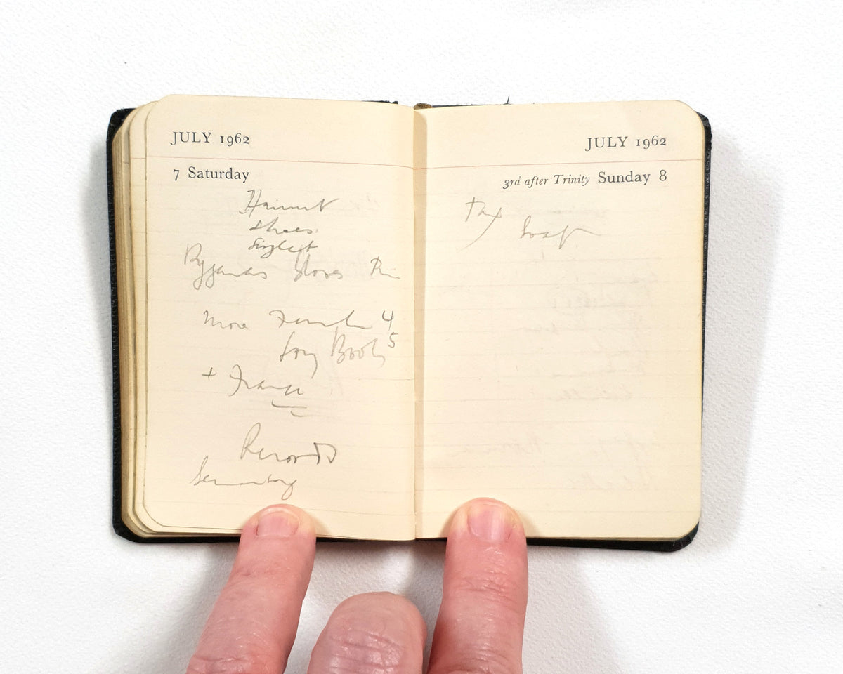 1962 Handwritten Pocket Diary - LO