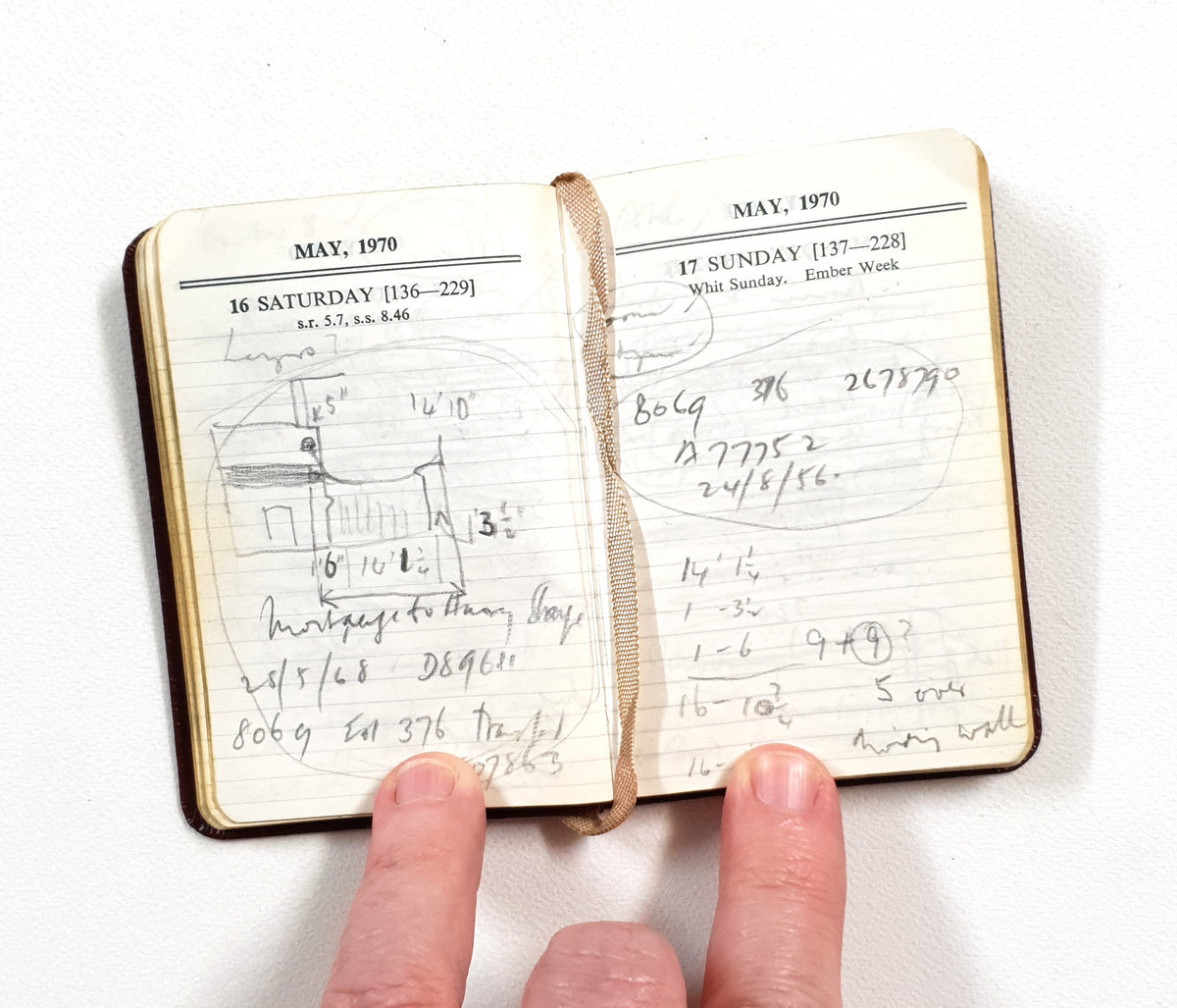 1970 Handwritten Pocket Diary - LP