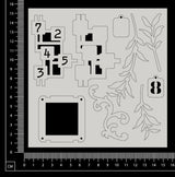 Layered Embellishment Set - A - White Chipboard