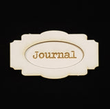 Layered Journal Plate - D - White Chipboard