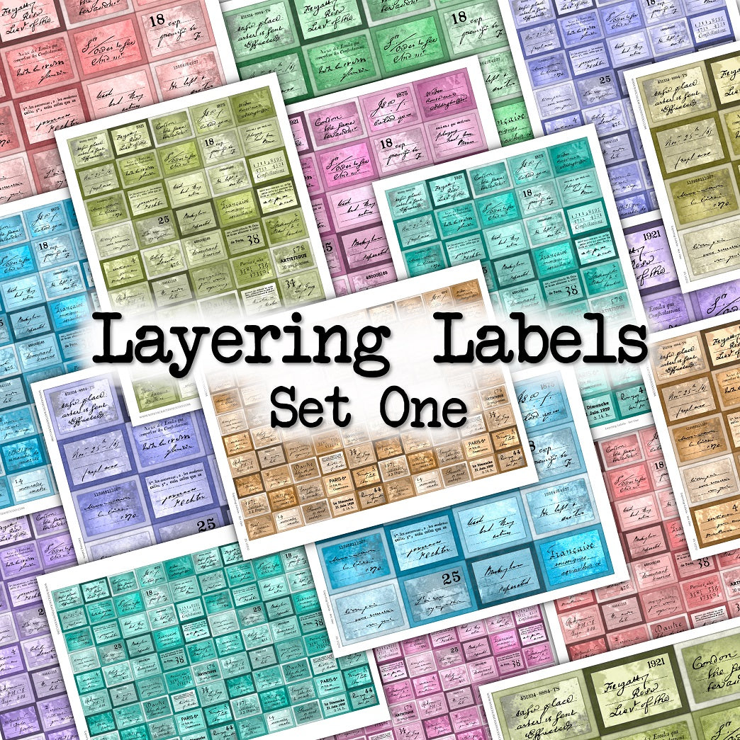 Layered Lettering Label Layering Labels - Set One - DI-10292 - Digital Download – Whichcraft Do ...