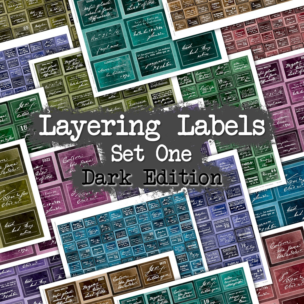 Layering Labels - Set One - Dark Edition - DI-10293 - Digital Download