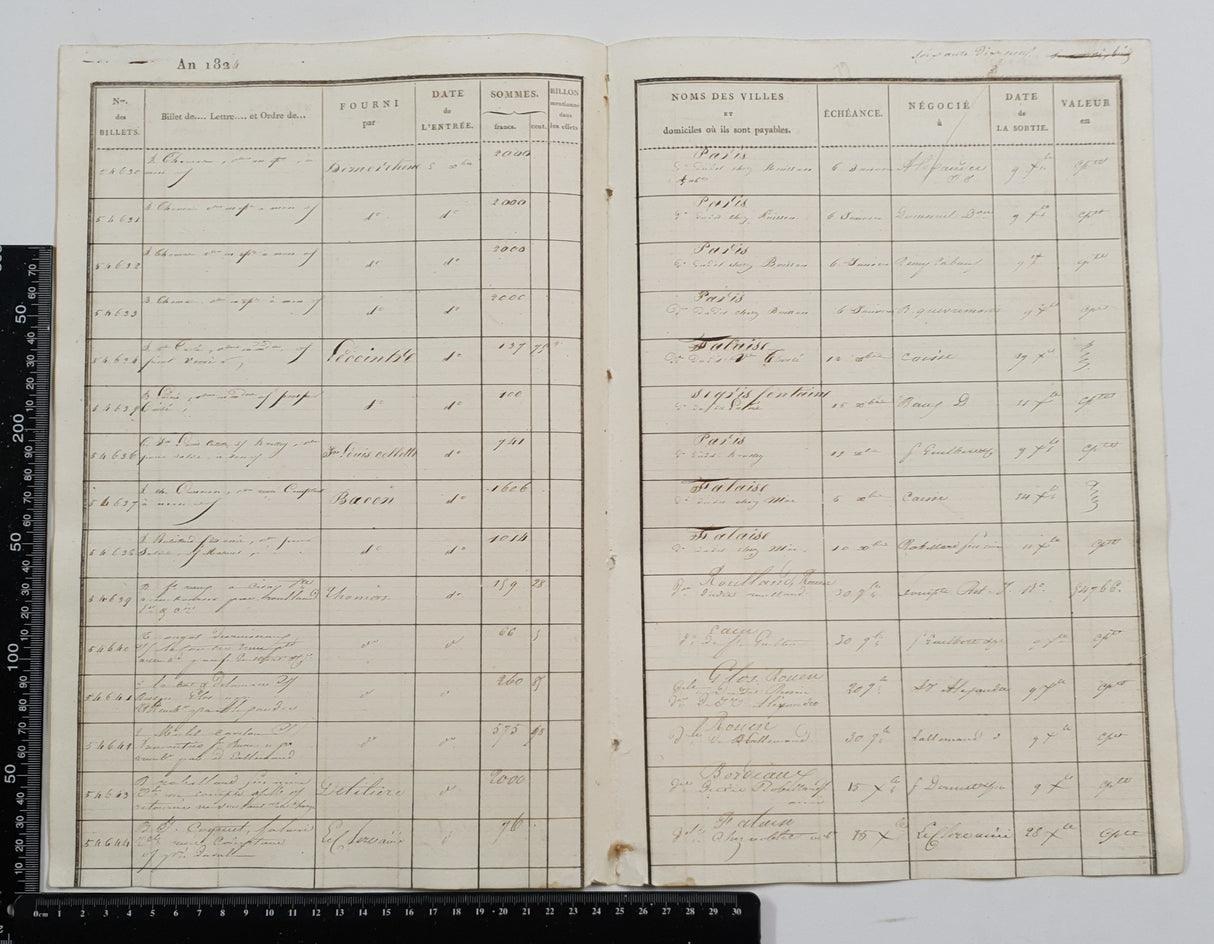 Authentic Vintage French Ledger Folio (V) - Single