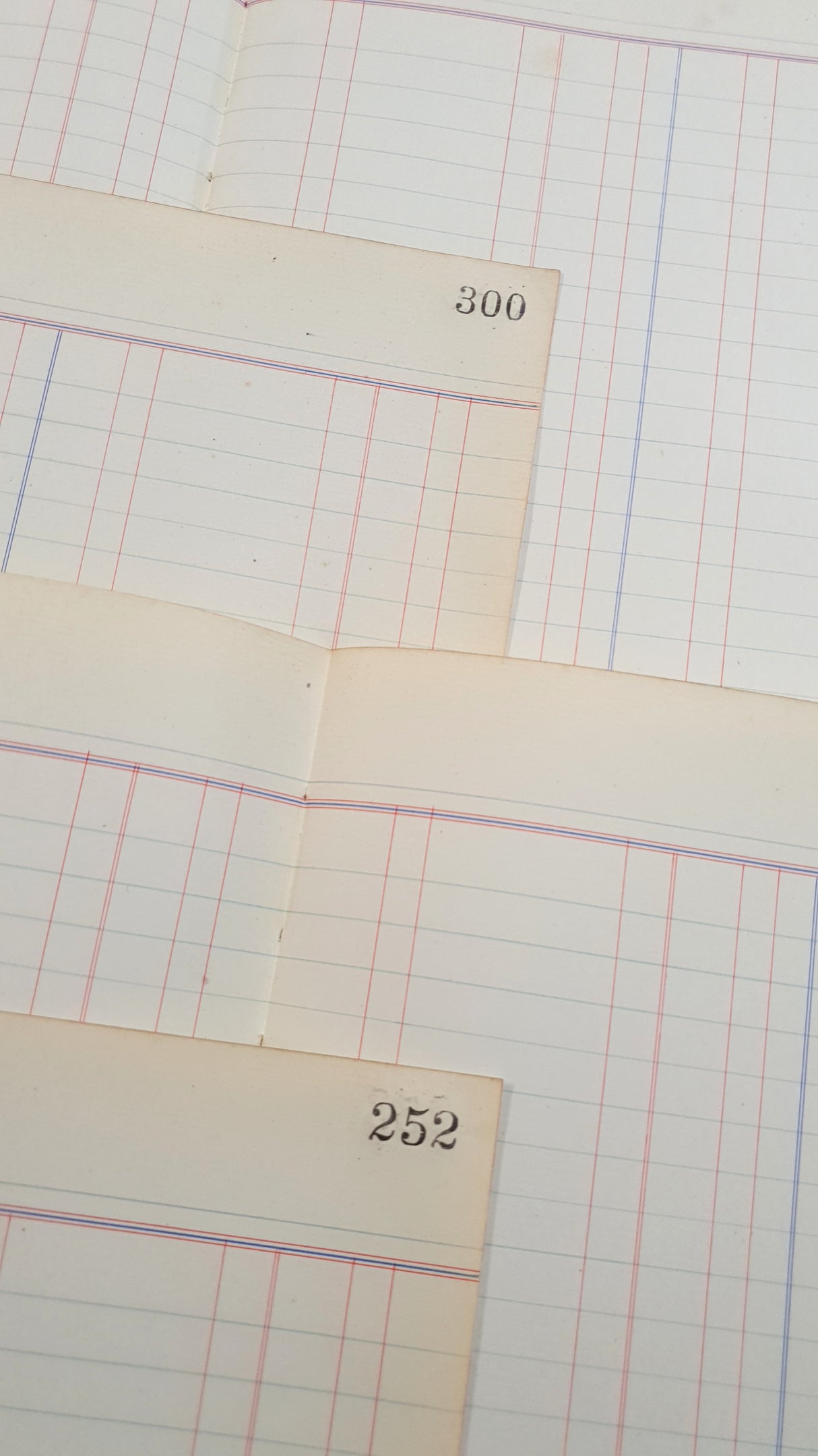 Authentic Vintage Blank Ledger Pages Pack - V2