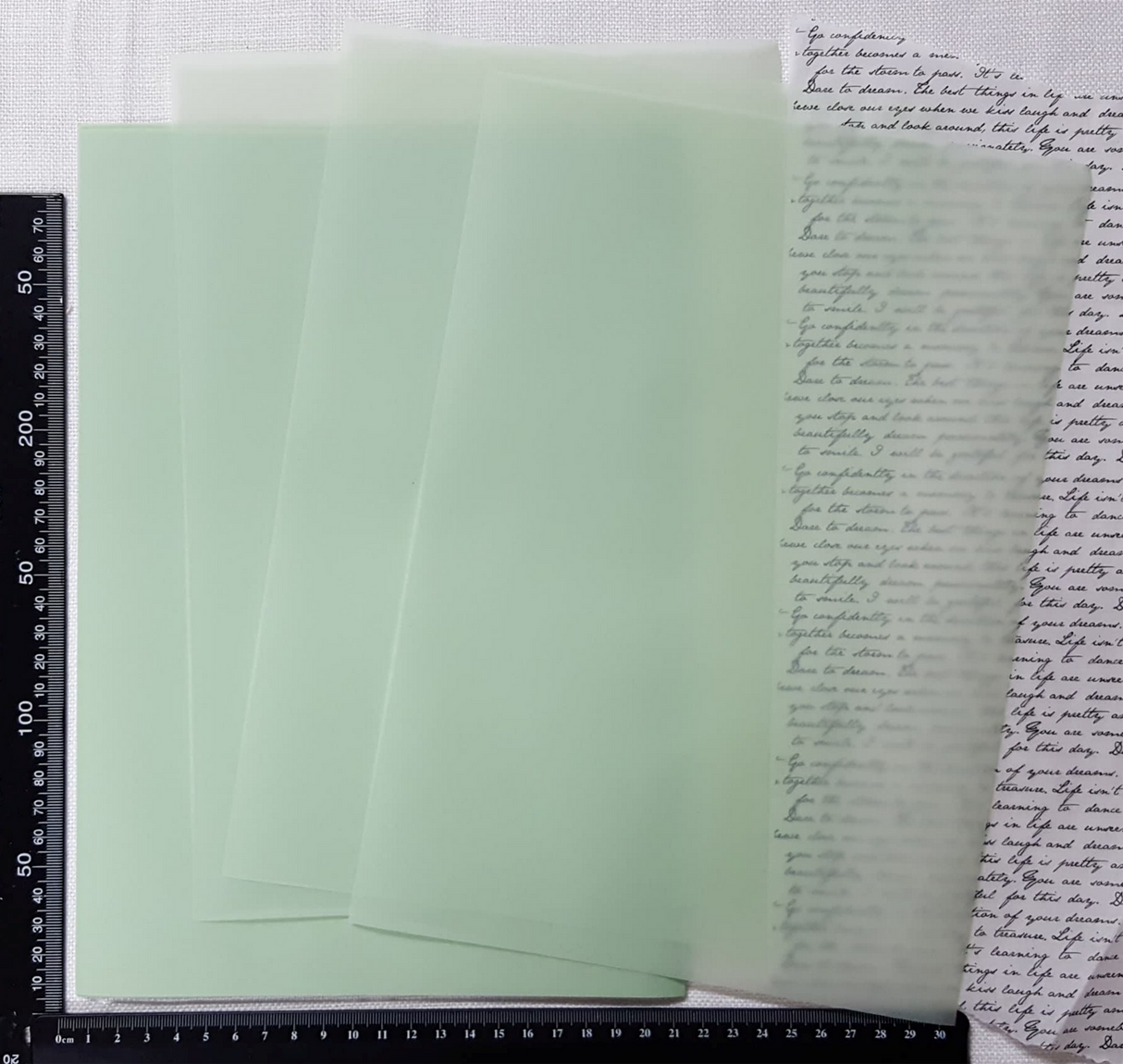 Vellum - Set of 5 - Light Green