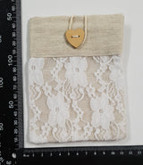 Linen & Lace Pouch - Set of 2