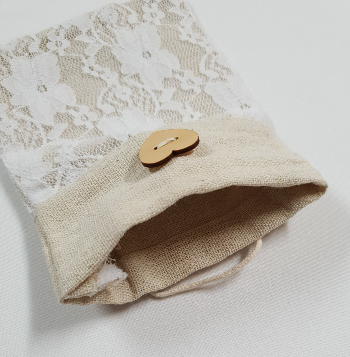 Linen & Lace Pouch - Set of 2