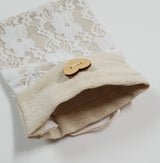 Linen & Lace Pouch - Set of 2