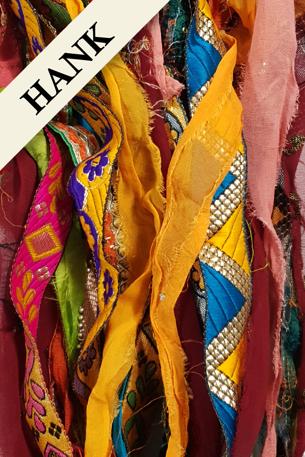 Reclaimed Sari Ribbon Hank - Unique - MB