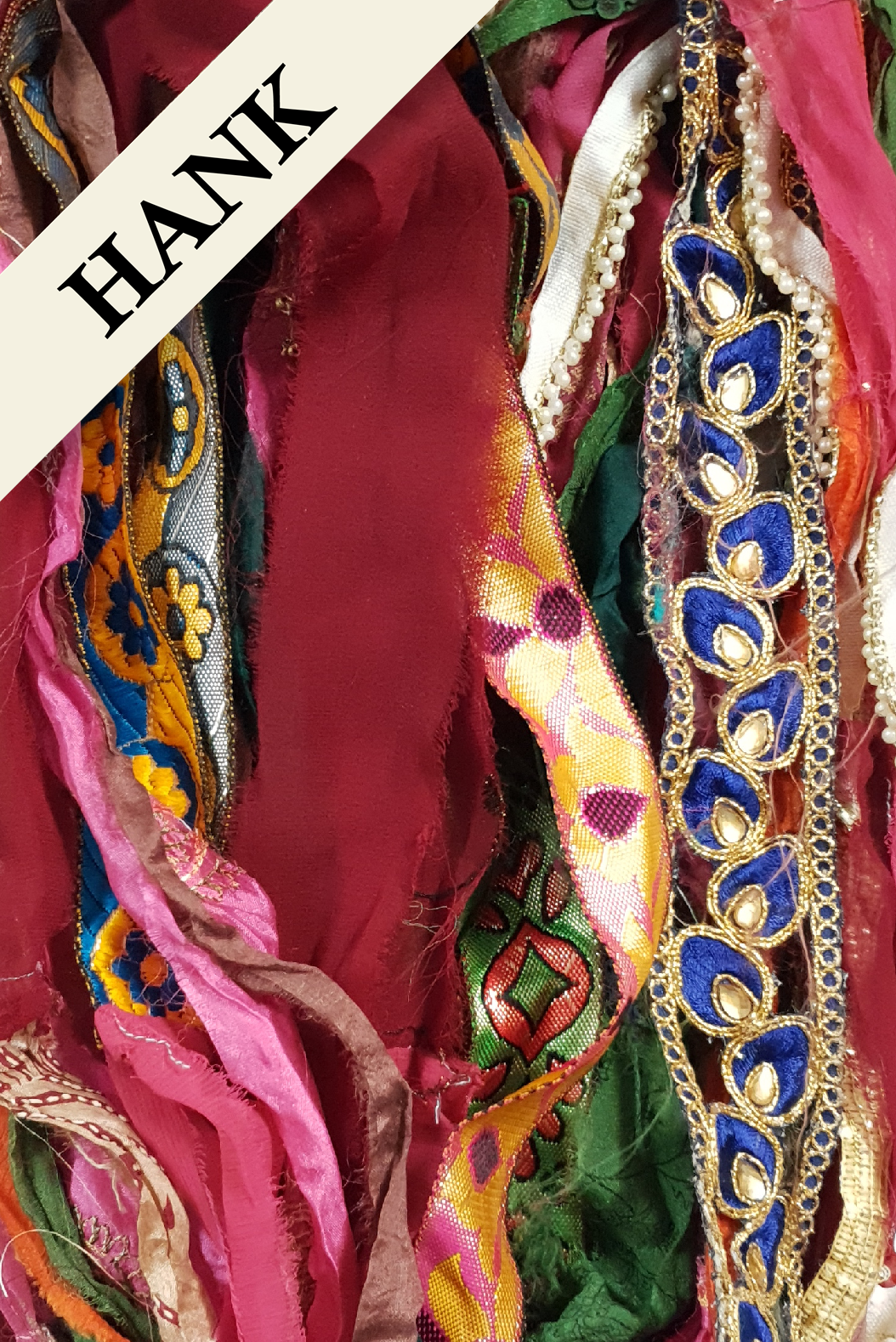 Reclaimed Sari Ribbon Hank - Unique - MD