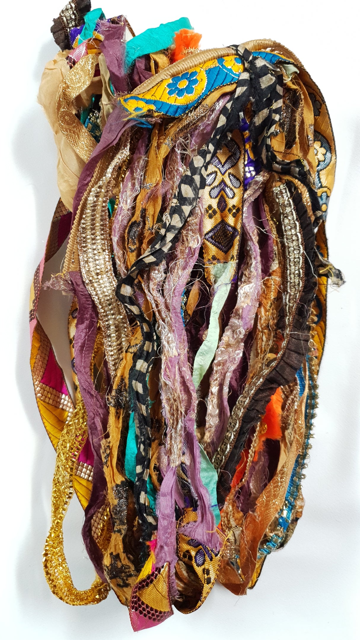 Reclaimed Sari Ribbon Hank - Unique - MG