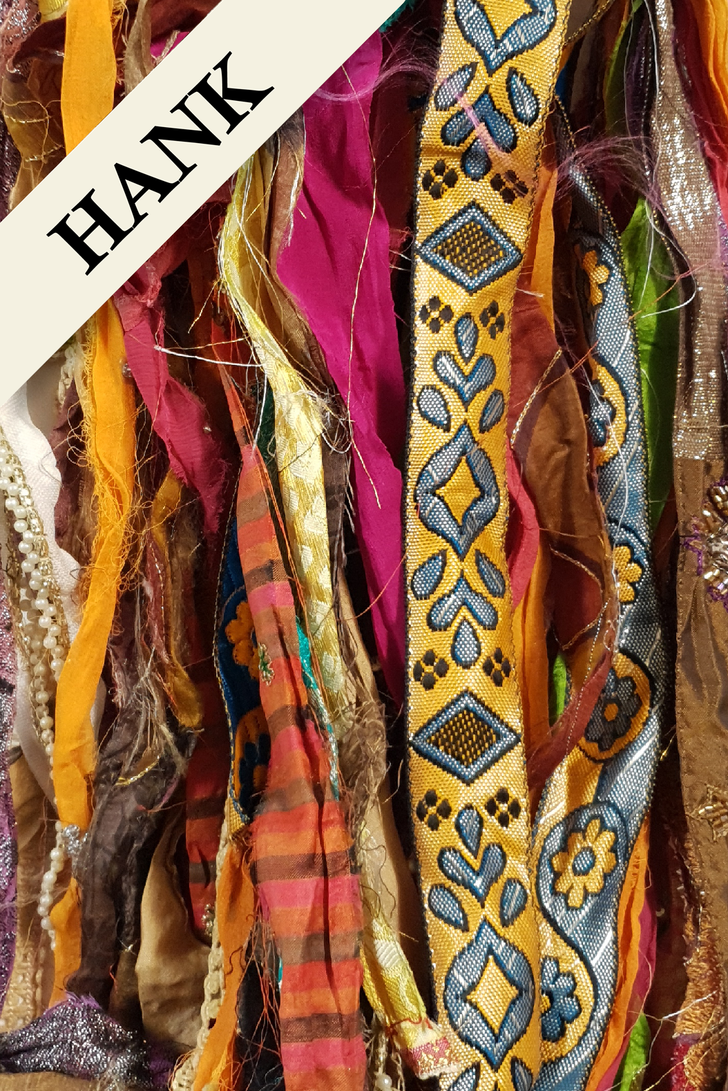 Reclaimed Sari Ribbon Hank - Unique - MH
