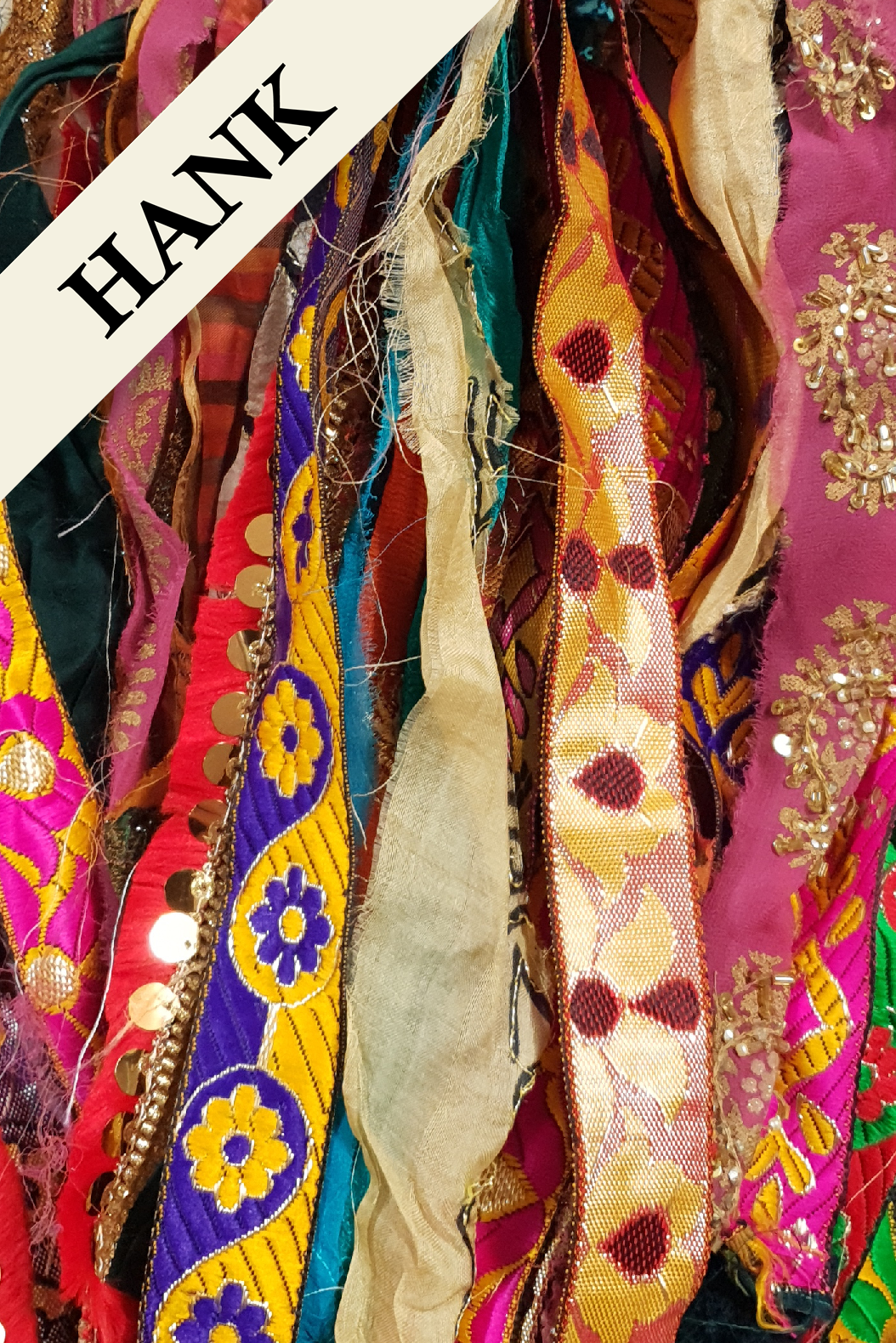 Reclaimed Sari Ribbon Hank - Unique - MI