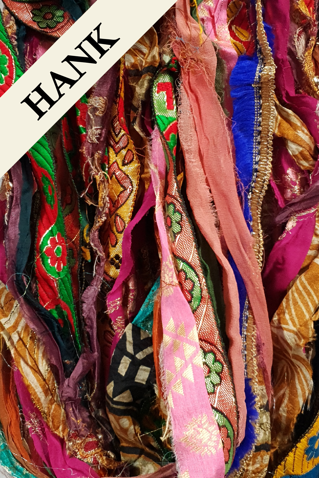 Reclaimed Sari Ribbon Hank - Unique - MJ
