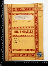 Authentic Vintage 1931 Sheet Music Book - The Parables - Eric H. Thiman - MP