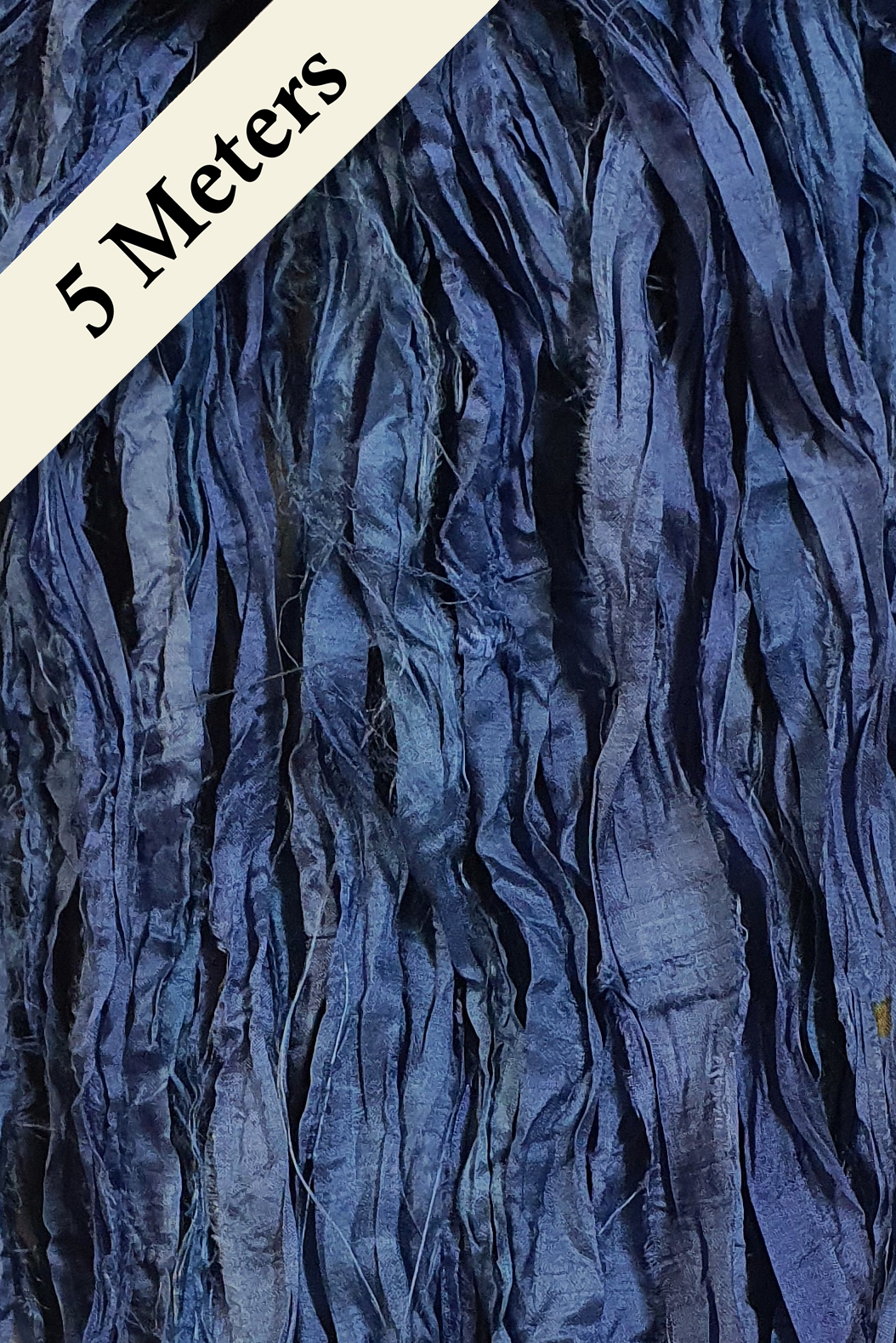 Reclaimed Sari Silk Ribbon - Mariner - 5m Pack