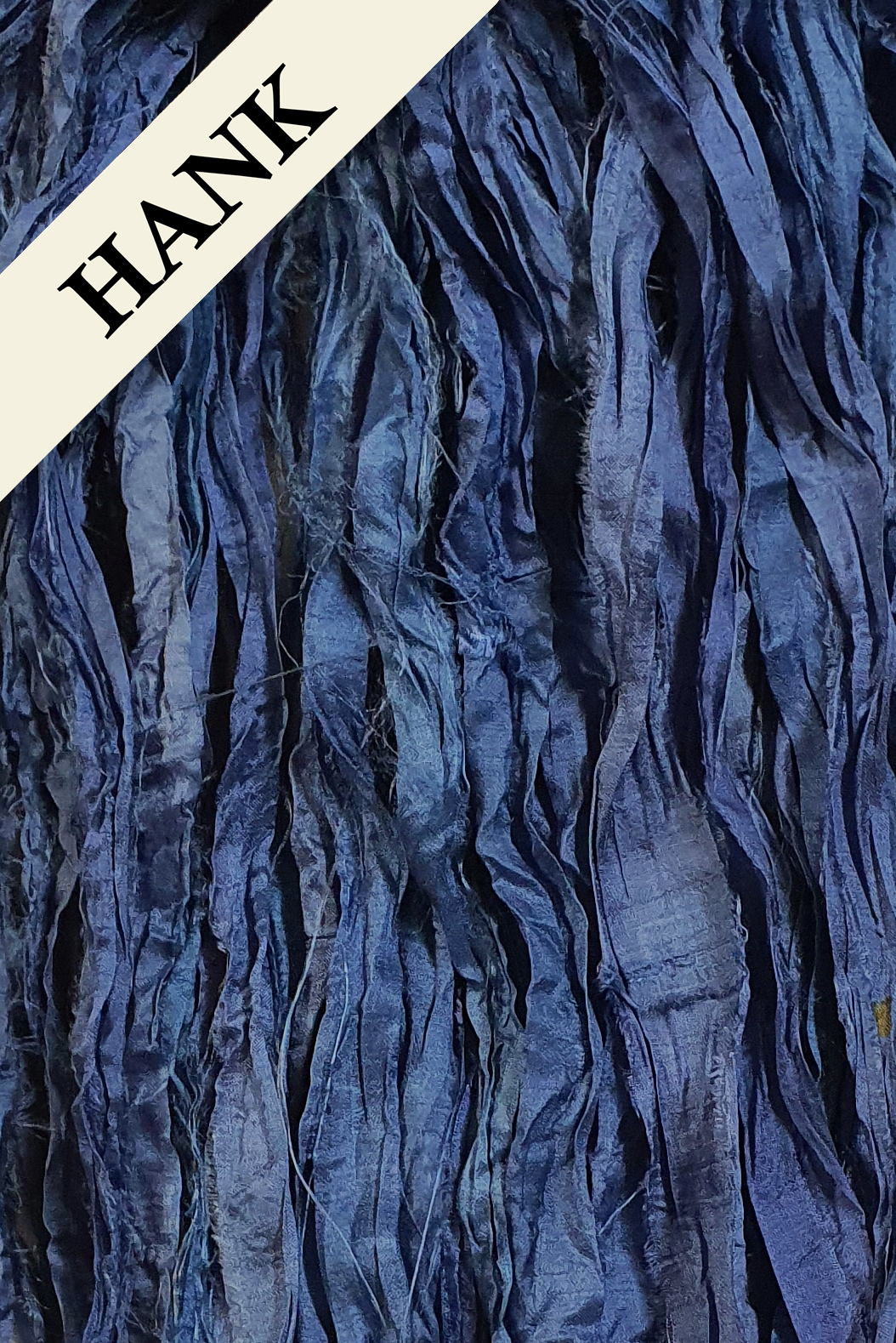 Reclaimed Sari Silk Ribbon - Mariner - Hank