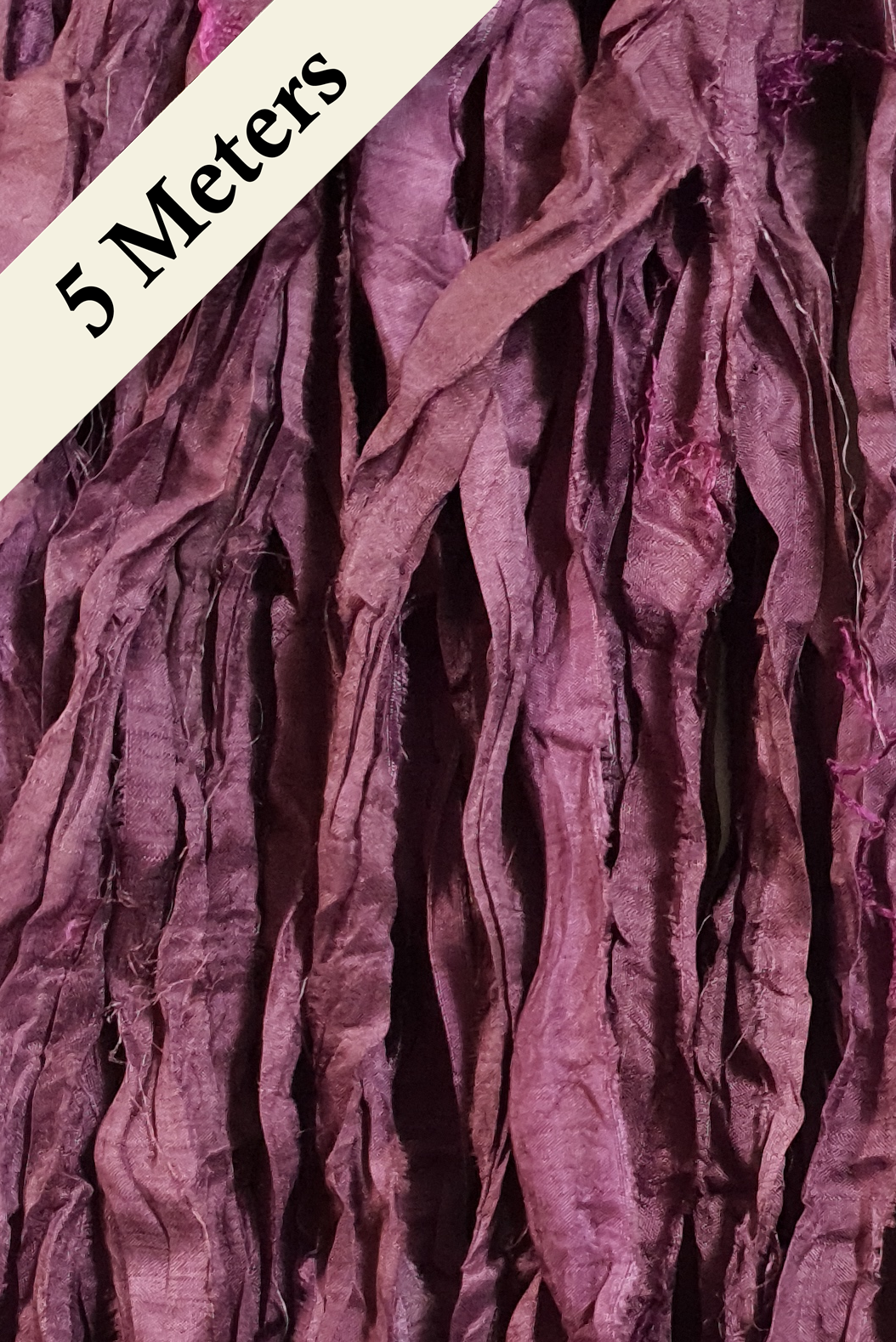 Reclaimed Sari Silk Ribbon - Merlot - 5m Pack