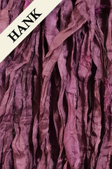 Reclaimed Sari Silk Ribbon - Merlot - Hank