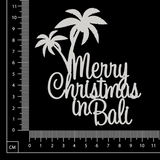 Merry Christmas In Bali - White Chipboard