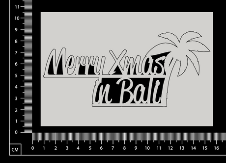 Merry Xmas In Bali - White Chipboard