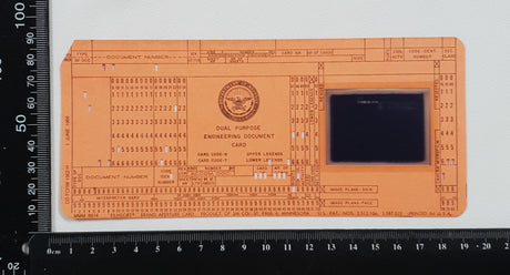 Vintage Microfilm Punch Card - Vintage Red - Single