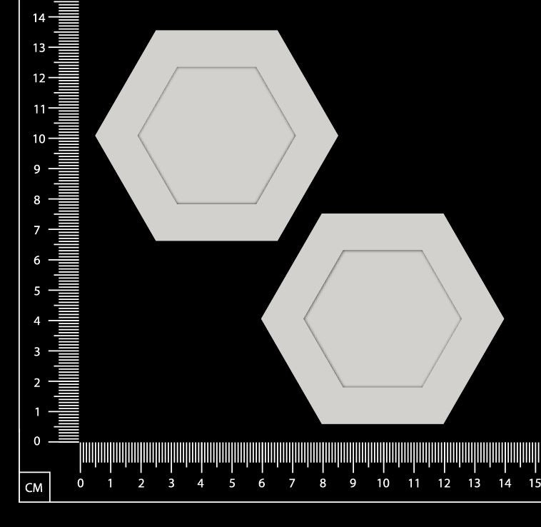 Mini Frames - Hexagon - White Chipboard