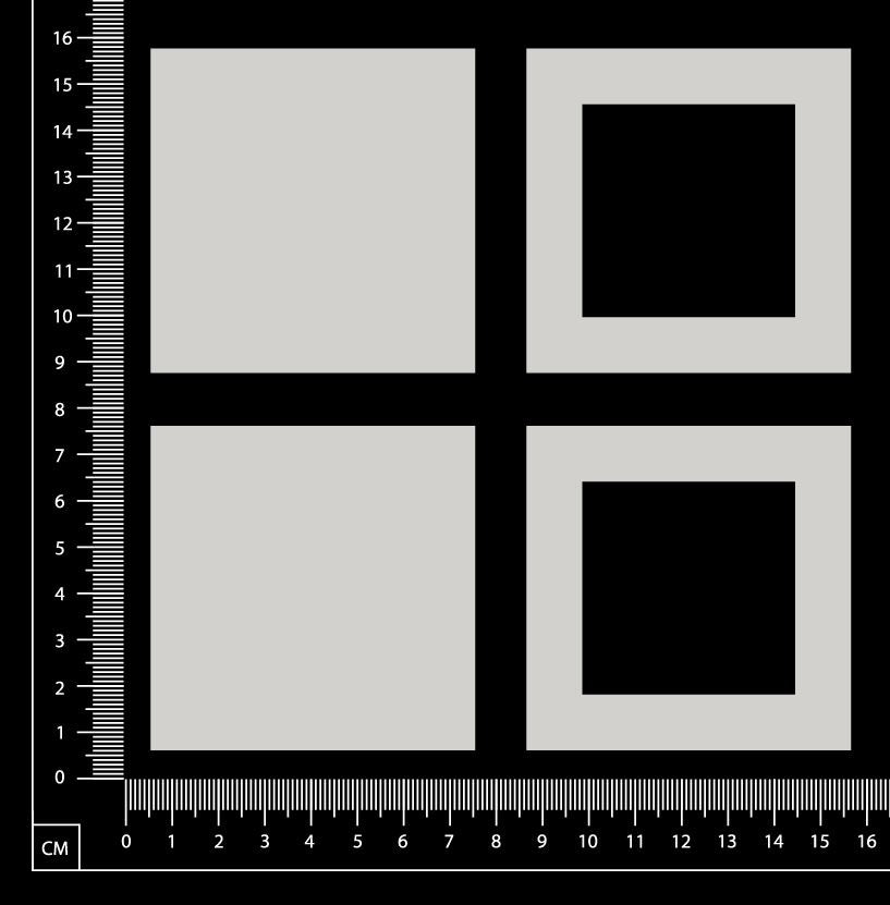 Mini Frames - Squares - White Chipboard