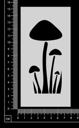 Mushroom - B - Stencil - 75mm x 150mm