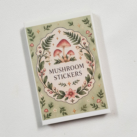 Tin of Assorted Stickers - Mushrooms - FB