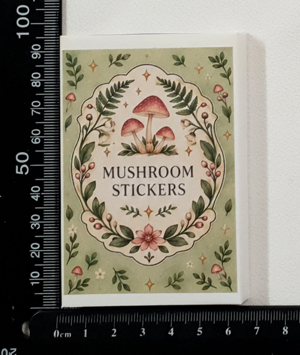 Tin of Assorted Stickers - Mushrooms - FB