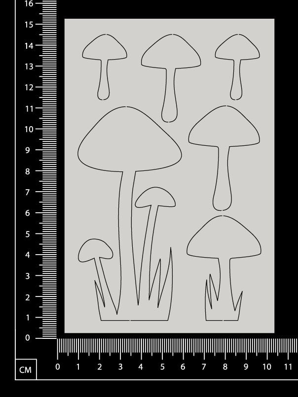 Mushrooms - C - White Chipboard