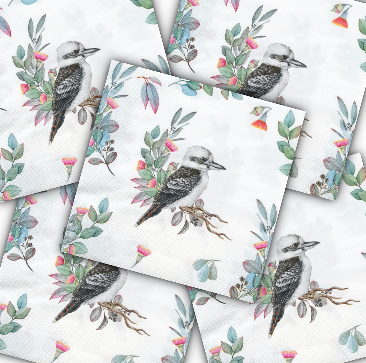 Decoupage Napkin - Kookaburra - (DN-8022) - Set of 5