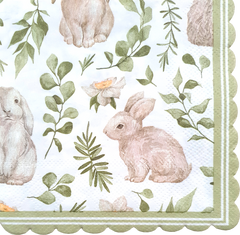 Decoupage Napkin - (DN-8194) - Spring Bunny - Cocktail