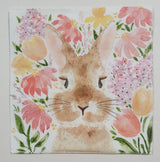 Decoupage Napkin - (DN-8195) - Bunny in Flowers - Cocktail