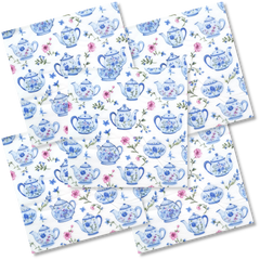 Decoupage Napkin - (DN-8932) - Teapots - Set of 5