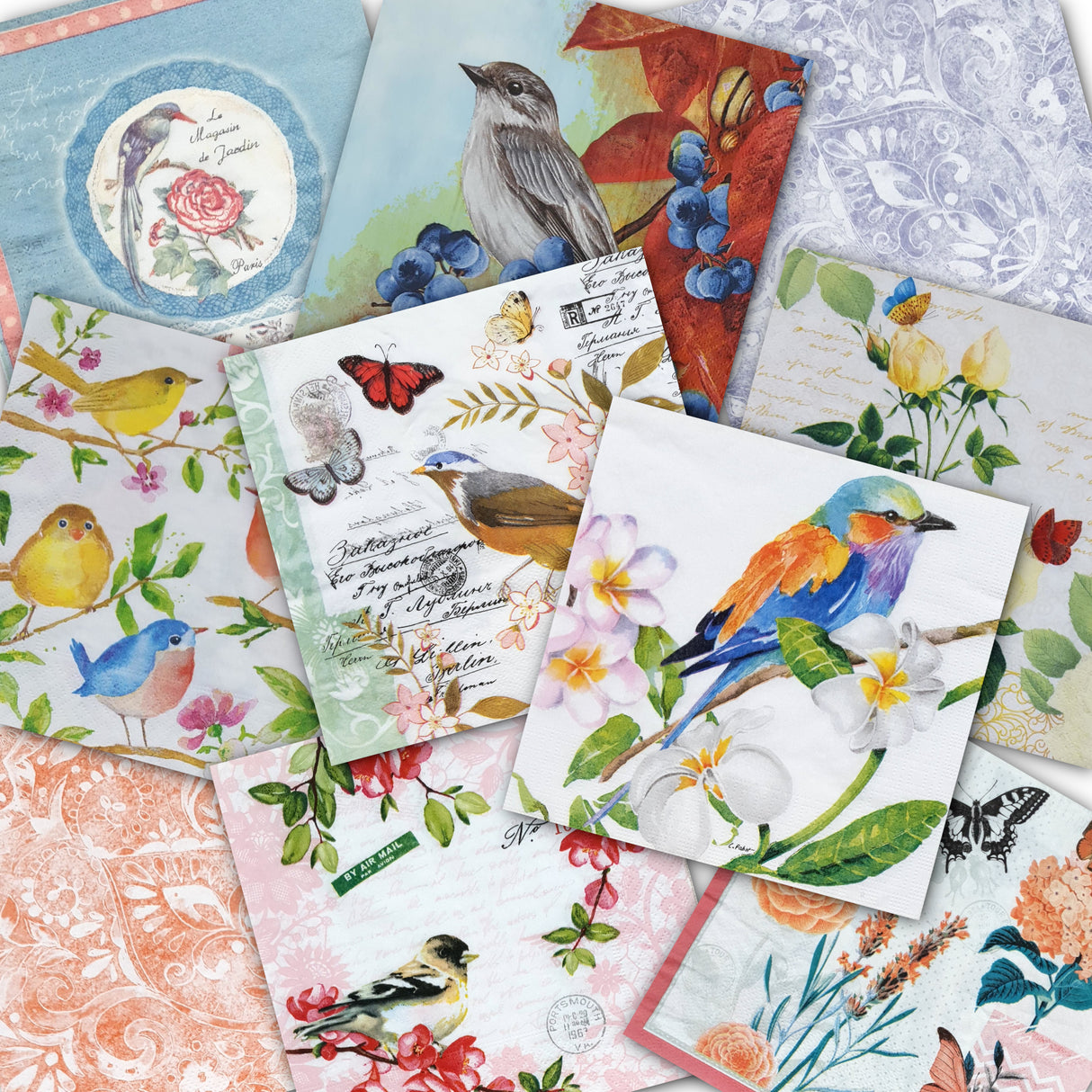 Decoupage Napkin Bundle - Set of 10 - 1503