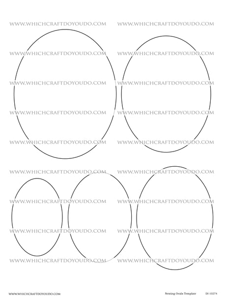 FREEBIE - Nesting Ovals Template - DI-10274 - Digital Download