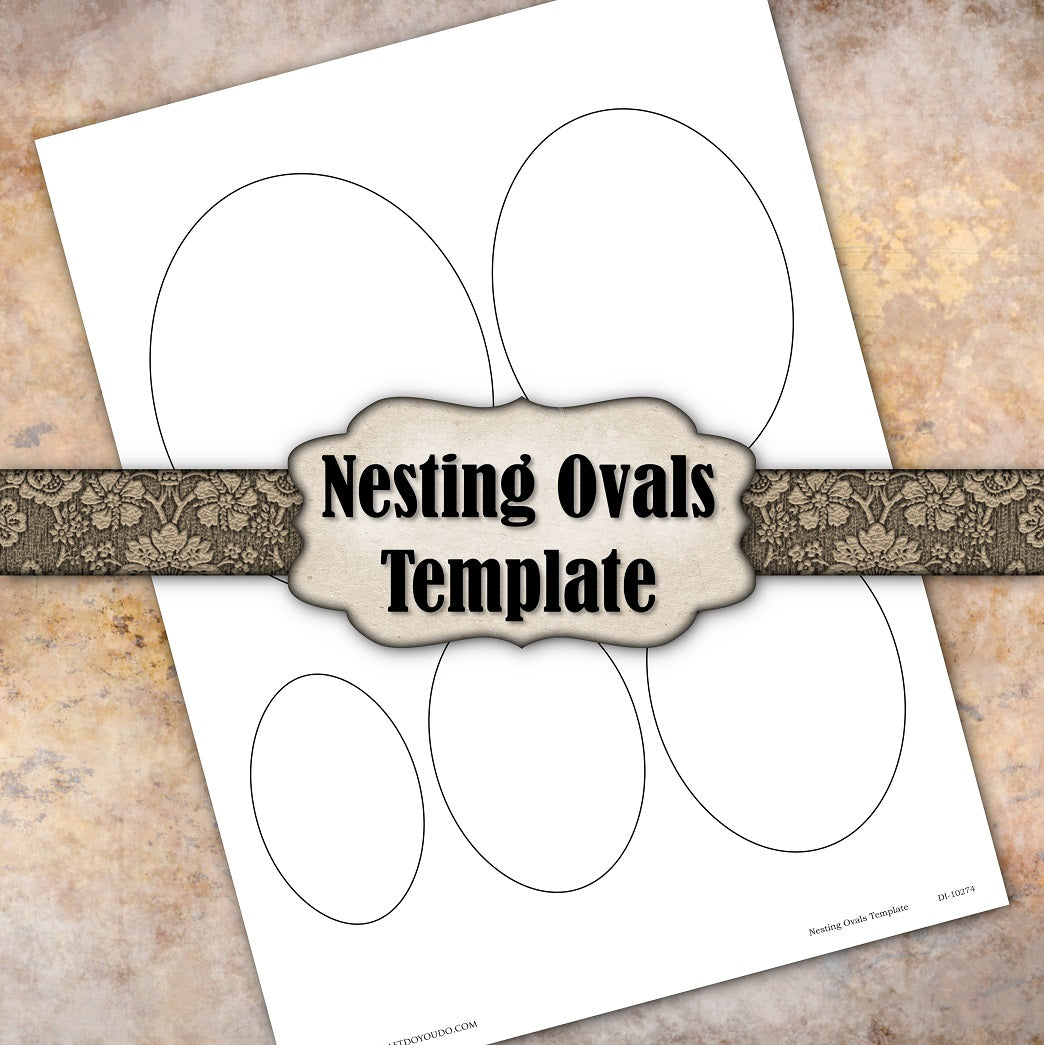 FREEBIE - Nesting Ovals Template - DI-10274 - Digital Download