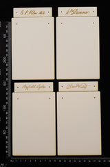 Note Pad Base & Topper - Set A - White Chipboard