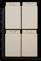 Note Pad Base & Topper - Set B - White Chipboard