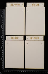 Note Pad Base & Topper - Set C - White Chipboard